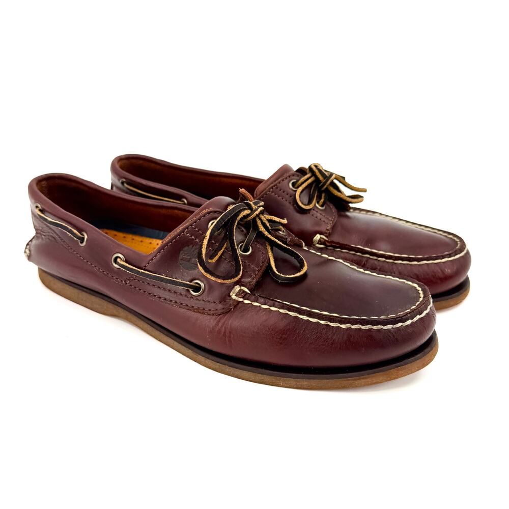 Timberland Dark Brown Leather Classic Boat Shoe Loafers